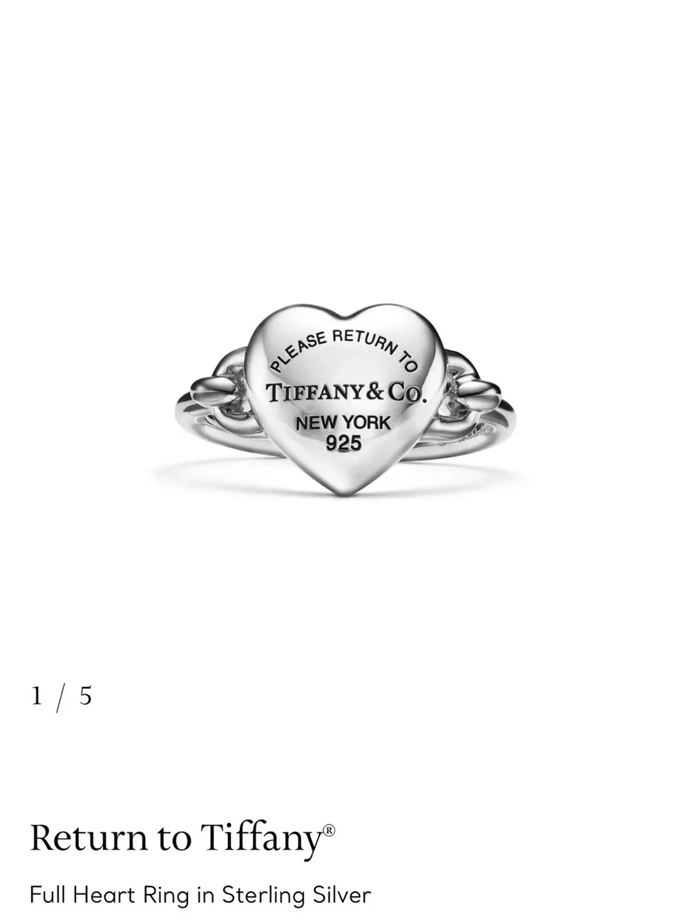 Tiffany & Co. Full Heart Ring